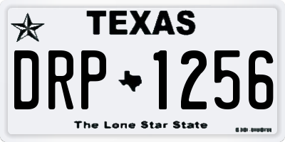 TX license plate DRP1256