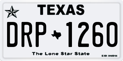 TX license plate DRP1260