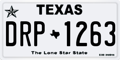 TX license plate DRP1263