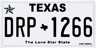 TX license plate DRP1266