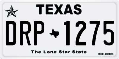 TX license plate DRP1275
