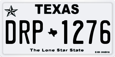 TX license plate DRP1276