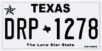TX license plate DRP1278