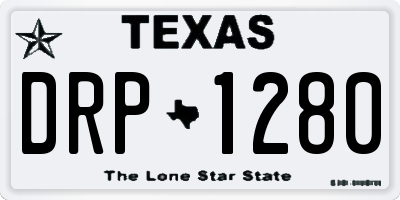 TX license plate DRP1280