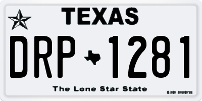 TX license plate DRP1281