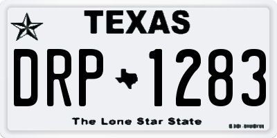 TX license plate DRP1283