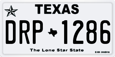 TX license plate DRP1286