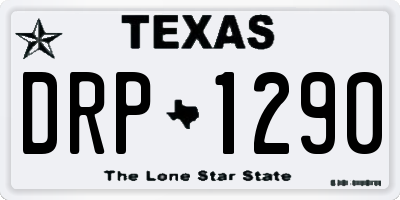 TX license plate DRP1290