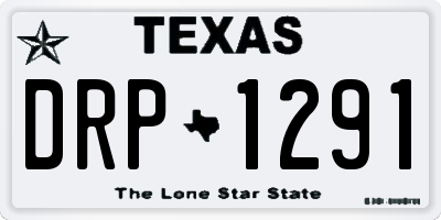 TX license plate DRP1291