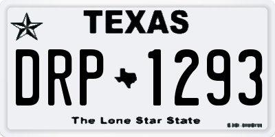 TX license plate DRP1293