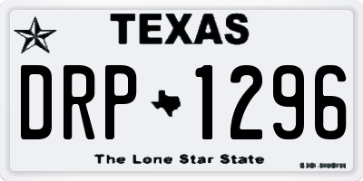 TX license plate DRP1296