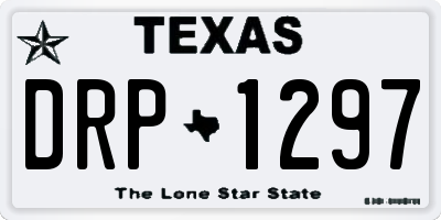 TX license plate DRP1297