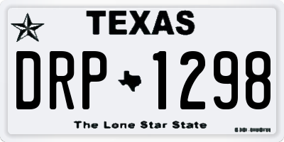TX license plate DRP1298