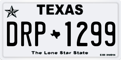 TX license plate DRP1299