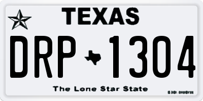 TX license plate DRP1304
