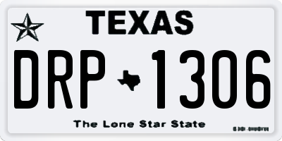 TX license plate DRP1306