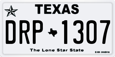 TX license plate DRP1307