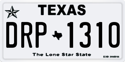 TX license plate DRP1310
