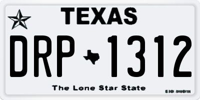 TX license plate DRP1312