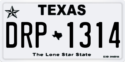 TX license plate DRP1314