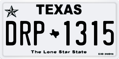 TX license plate DRP1315