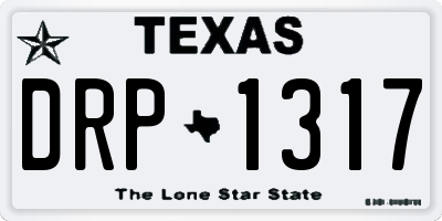 TX license plate DRP1317