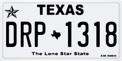 TX license plate DRP1318