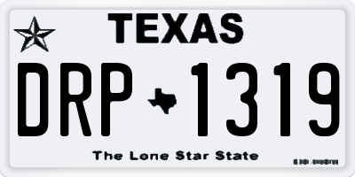 TX license plate DRP1319