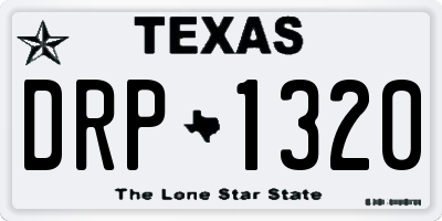TX license plate DRP1320