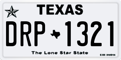 TX license plate DRP1321