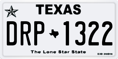 TX license plate DRP1322