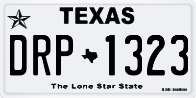 TX license plate DRP1323