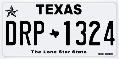 TX license plate DRP1324