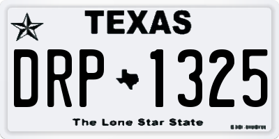 TX license plate DRP1325