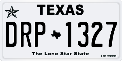 TX license plate DRP1327
