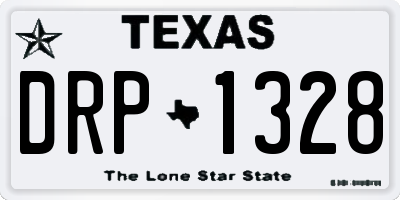 TX license plate DRP1328