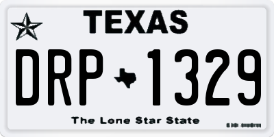TX license plate DRP1329