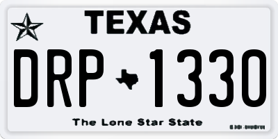 TX license plate DRP1330