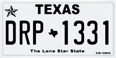 TX license plate DRP1331