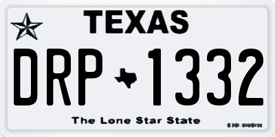 TX license plate DRP1332