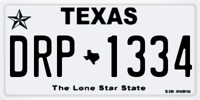 TX license plate DRP1334