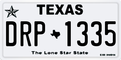 TX license plate DRP1335