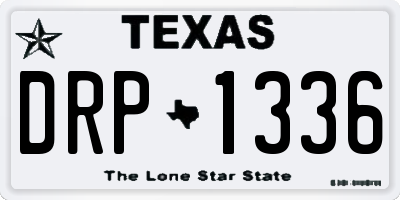 TX license plate DRP1336