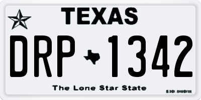TX license plate DRP1342