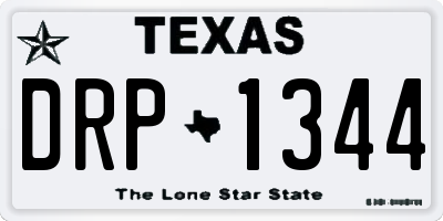 TX license plate DRP1344
