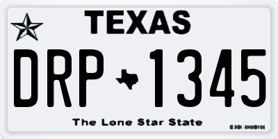 TX license plate DRP1345