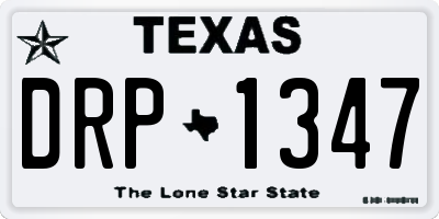 TX license plate DRP1347