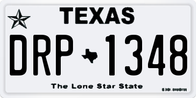 TX license plate DRP1348
