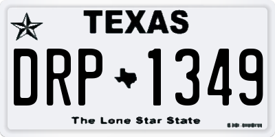 TX license plate DRP1349