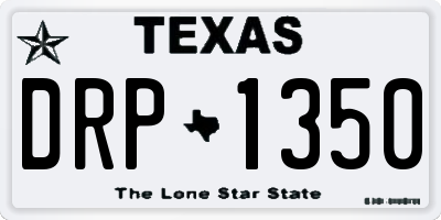 TX license plate DRP1350